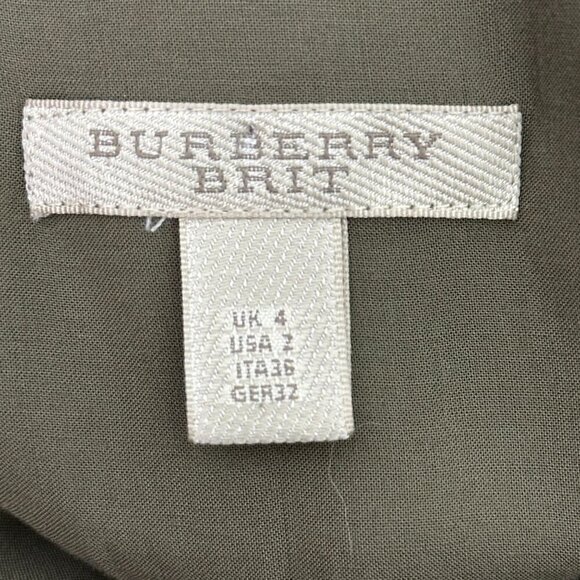 Burberry Brit Military Shirt Dress Olive Green - Picture 4 of 10